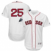 Red Sox 25 Steve Pearce White 2018 World Series Cool Base Player Number Jersey Dzhi,baseball caps,new era cap wholesale,wholesale hats
